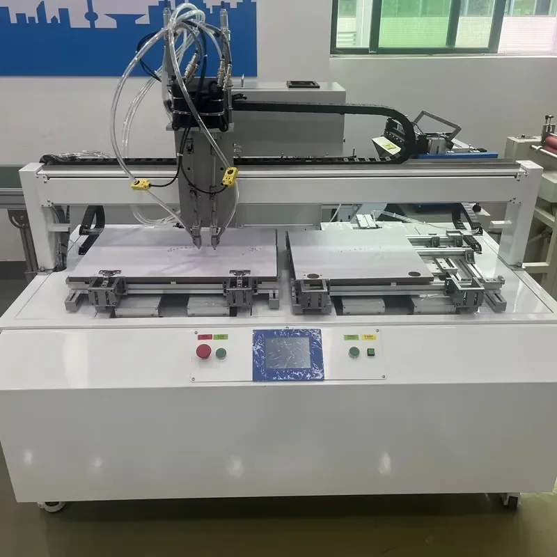 

Floor-to-ceiling double-head blowing automatic locking screw machine, furniture hinge automatic screwing, double-head screw
