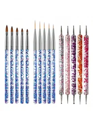 15pcs Nail Art Brush Set Including Uv Gel Nail Polish Brush, Acrylic Nail Brush And Other Manicure Tools