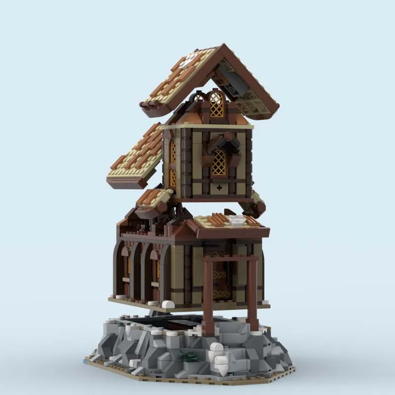 Moc ビルディングレンガ中世の城モデル孤独のチャペルモデルテクノロジーモジュラーブロックおもちゃ DIY 組み立てクリスマスギフト