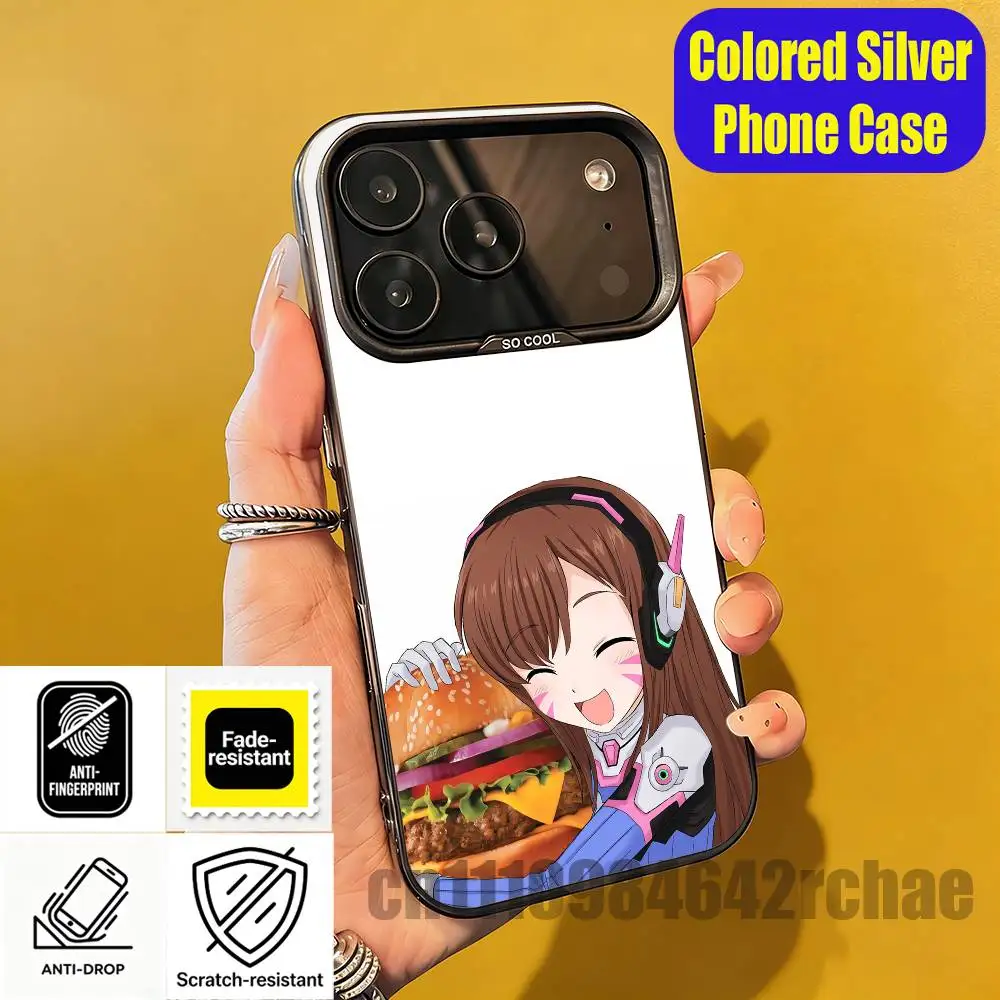 For Jetpack Cat Overwatch Dva Juno Wuyang Phone Case For iPhone 18 15 17 11 14 13 16 12 Pro Max Mini Plus Grey Silver Cover
