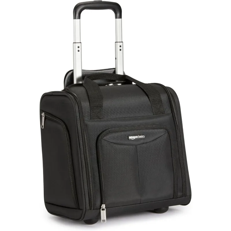 

Underseat Carry On Luggage with Wheels - 14" Rolling Travel Bag, Black