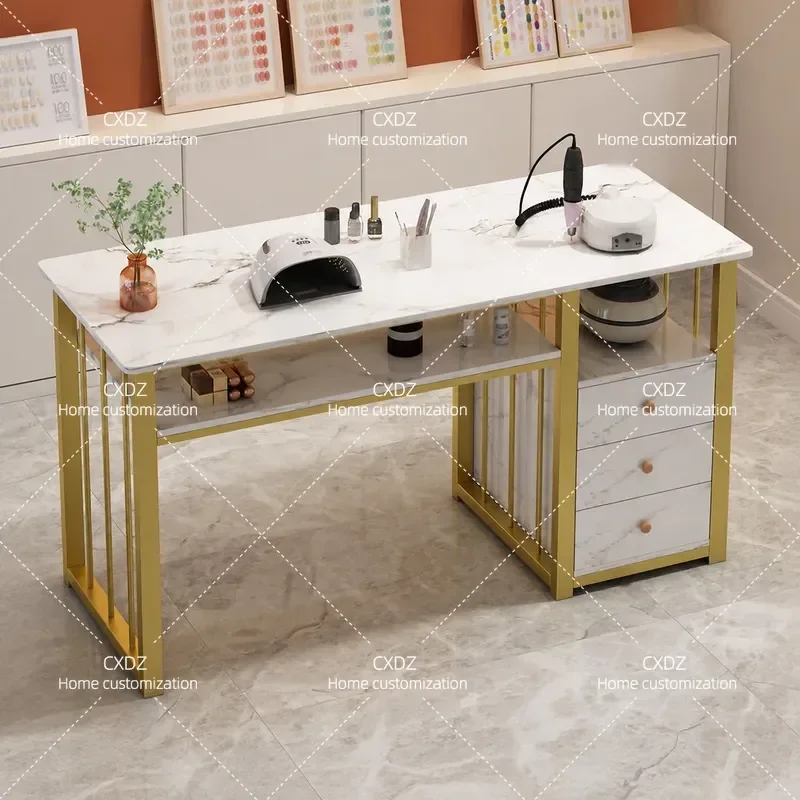 Ins Style Nail Salon Economical Nail Art Table Chair Set Japanese Simple Double Station for Business