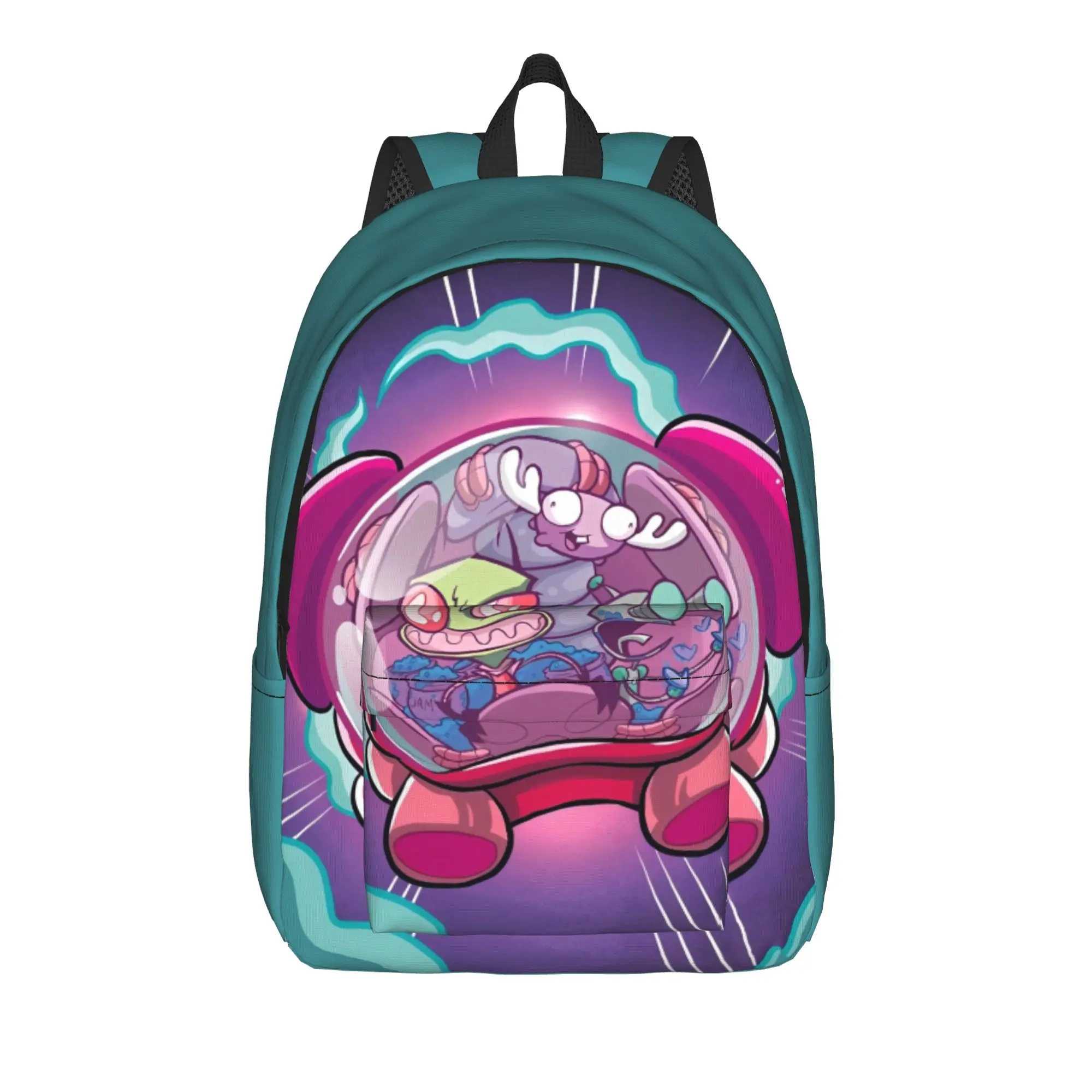 Cartoon Invaders Zims  Teenage Backpack Sports High School Hiking Travel Daypack for Men Women Laptop Computer Shoulder Bag