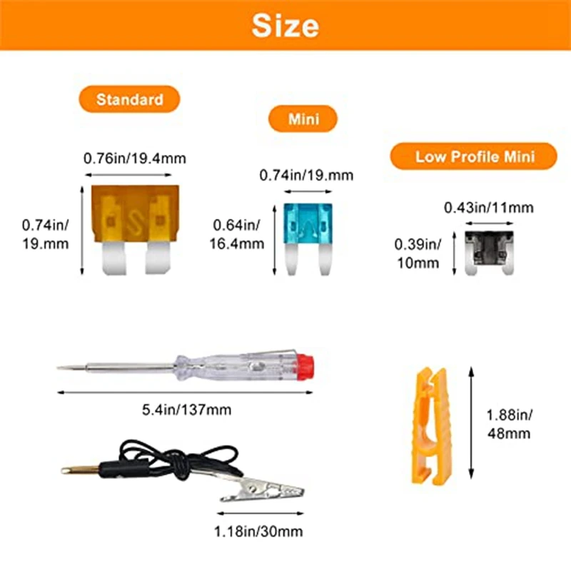 306 PCS Car Fuses Assortment Kit With 2 Car Fuse Tester And 2 Fuse Puller Blade-Type Automotive Fuses Replacement Fuses