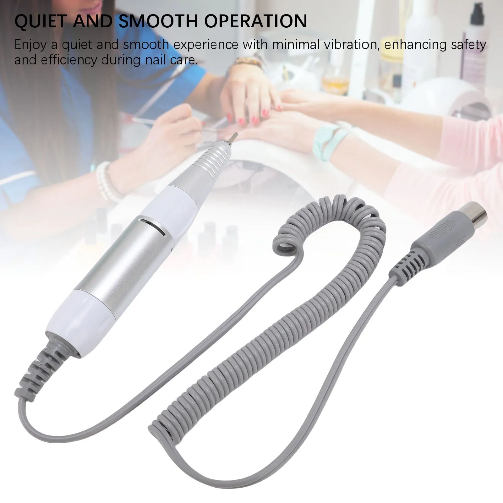 Nagelboorhandstuk Polijsthandstuk Vervangend aluminium elektrisch nagelboorhandvat voor nagelpolijstmachine met pinplug