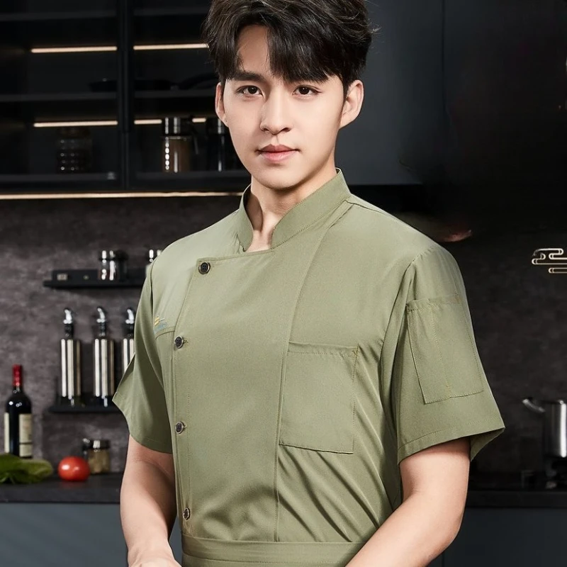 

Durable Chef Uniform Washable Chef Coat Men Kitchen Cooking Jacket Women Hotel Restaurant Catering Food Service Working Clothes