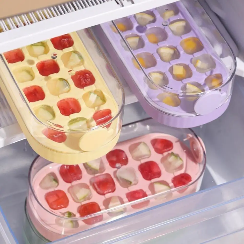 Ice Cube Cup with One-Touch Ice Cube Release Mold 2-in-1 Ice Tray And Leak-Proof Water Bottle for Iced Coffee Cocktails Juices O
