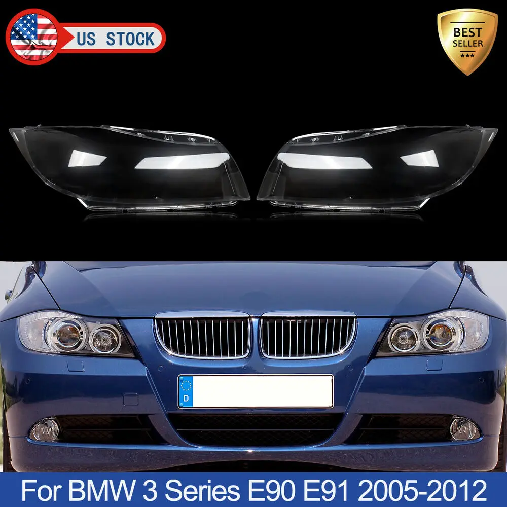 

Front Lamp Shade For BMW 3 Series E90 E91 325i 330i 2005-2012 Headlight Lens Lampshade Cover Left Right Lights Shell A Pair