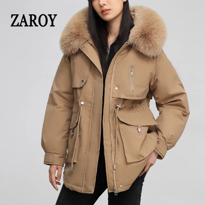 

ZAROY Winter Parkas Women Jacket Thick Warm Cotton Padded Coat Casual Hooded Female Overcoat куртка женская manteau