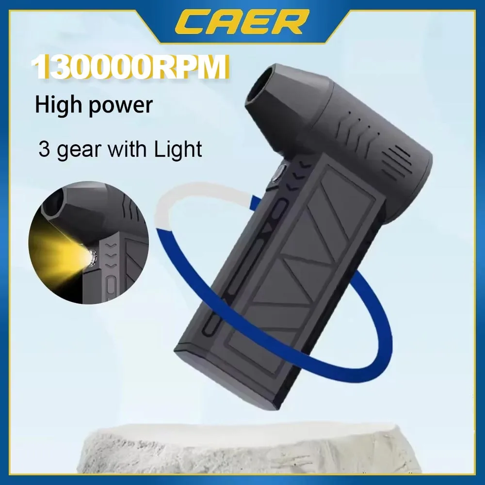 

Мини-турбореактивный вентилятор, 130000 об/мин, электрическая воздушная тряпка, регулируемая скорость ветра, турбо-сильный вентилятор, перезаряжаемый с подсветкой для чистки автомобиля