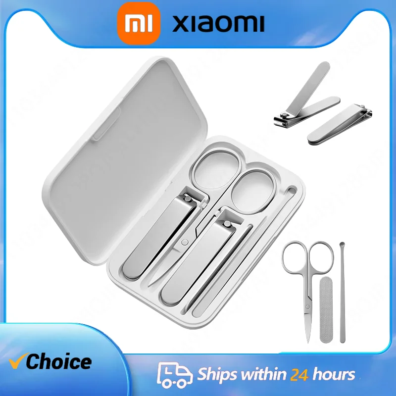 Xiaomi Mijia 5in1 Nail Clippers Pedicure Care Trimmer Portable Nail File with Anti-splash Storage Shell with 420 Stainless Steel
