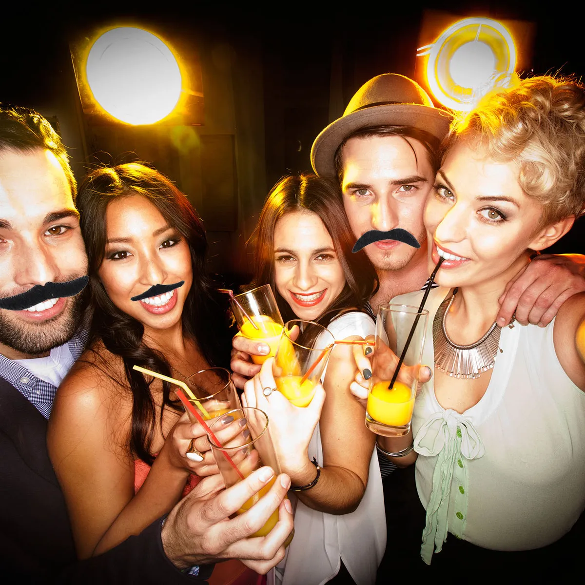 6Pcs Lifelike Self Stick Mustaches for Adults Easy Apply Remove Party Supplies Costume Masquerade Decorations