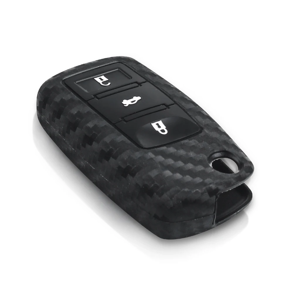 KEYYOU Silicone Car Key Cover Case For VW Golf Bora Jetta POLO Passat Skoda Superb Octavia Fabia SEAT Ibiza Leon Procted