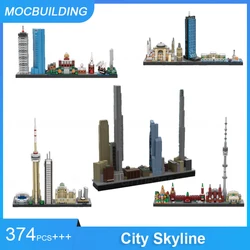 MOC Building Blocks sbilionaires Row NYC fai da te assemblare mattoni Skyline architettura educativa creativa giocattoli di natale regali 549 pezzi