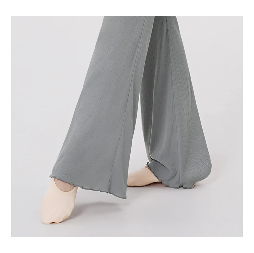 Frauen Gestrickte Tanz Ausgestelltes Hosen Ballett Tanz Hosen Gefälschte Zwei Stück Tanz Hosen Klassische Tanzen Praxis Boot-cut Hosen – Detail 12