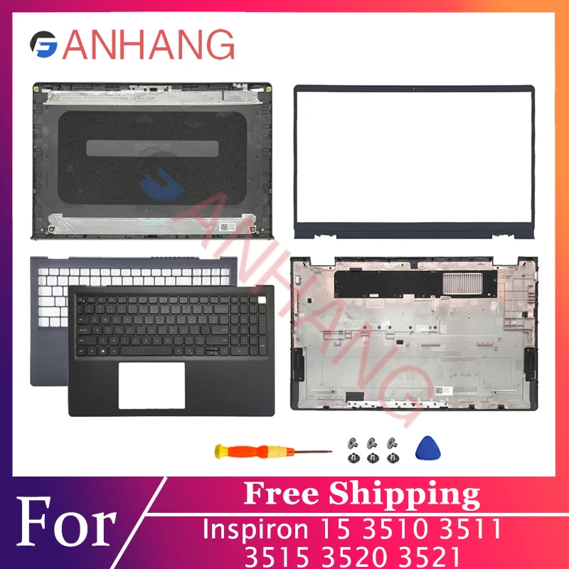

Replace Laptop Case For Inspiron 15 3511 3510 3515 3520 LCD Back Cover/Front Bezel/Palmrest/Bottom Case/Hinges/HIngesCover