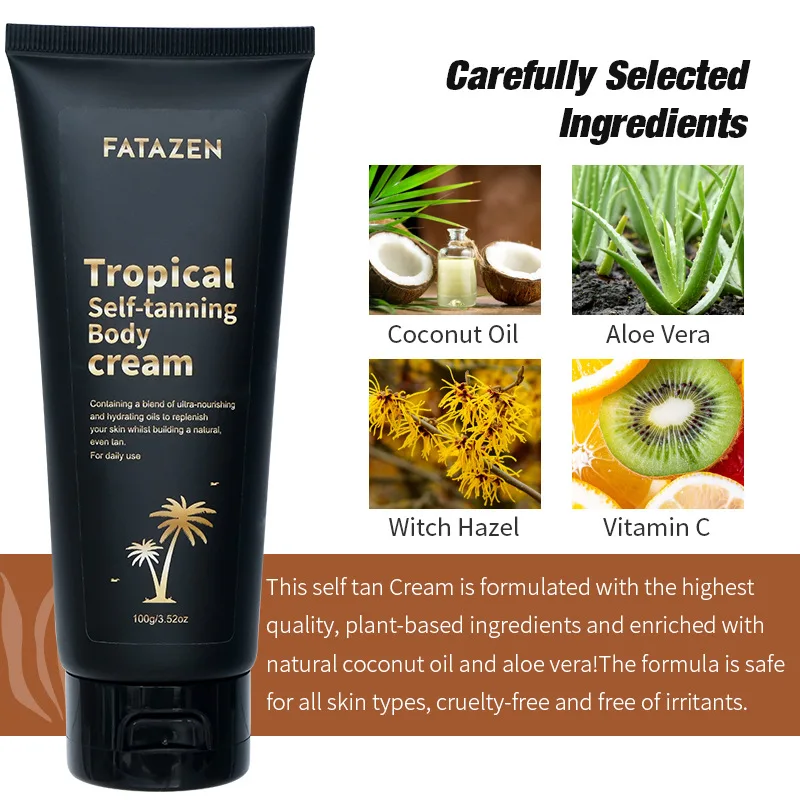 100g Natural 3 Hour Instant Dark Tanning Lotion Tanning Oil Skin Care Self Tanning Dark Brown