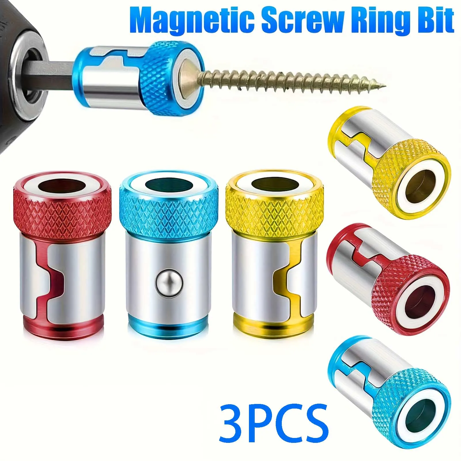 3er-Pack Universelle Magnetisierte Metall-Schraubendreher-Bits Abnehmbare 1/4 Zoll 6,35mm Sechskant-Schaft Phillips Verlängerte Bohrerbits Kompatibel W