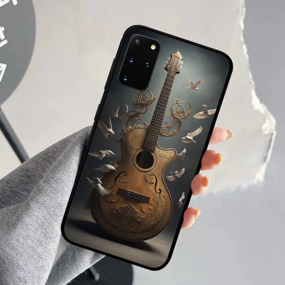 Music Score Musical Violin Guitar Phone Case For Samsung S 9 10 20 21 22 23 30 23plus lite Ultra FE S10lite Fundas