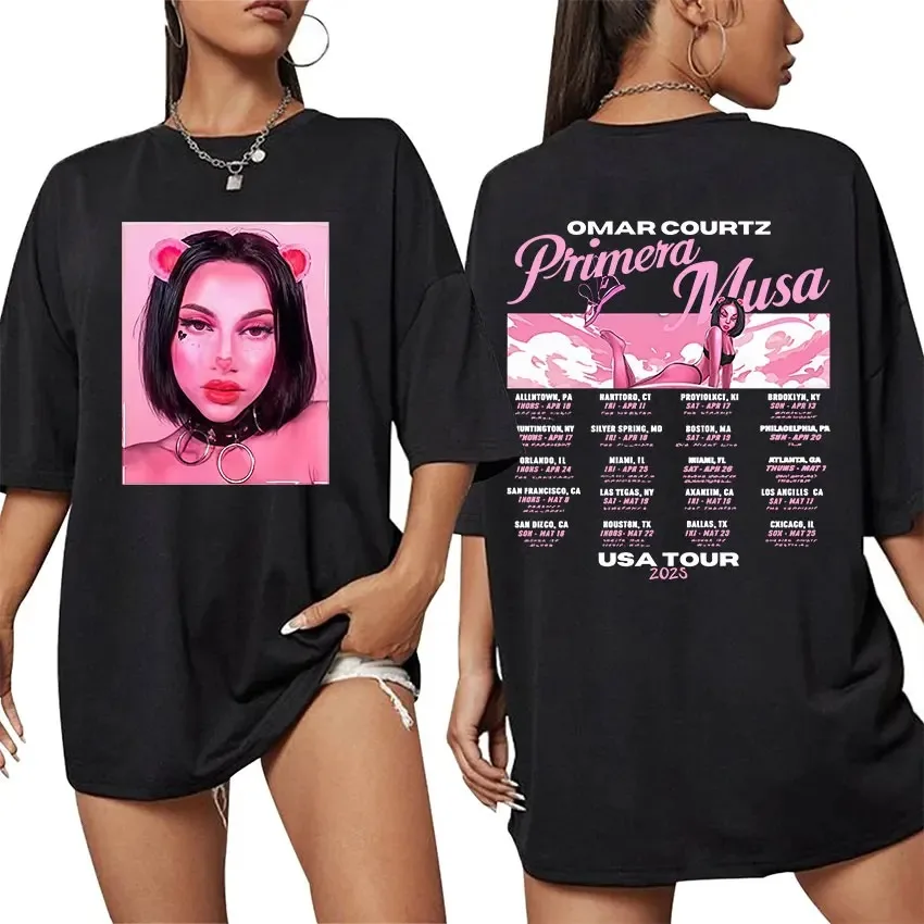 المغني عمر كورتز بريميرا موسى جولة 2026 ألبوم جديد موضة تي شيرت الراقية الفاخرة منتج ساخن للجنسين المتضخم جودة عالية #1