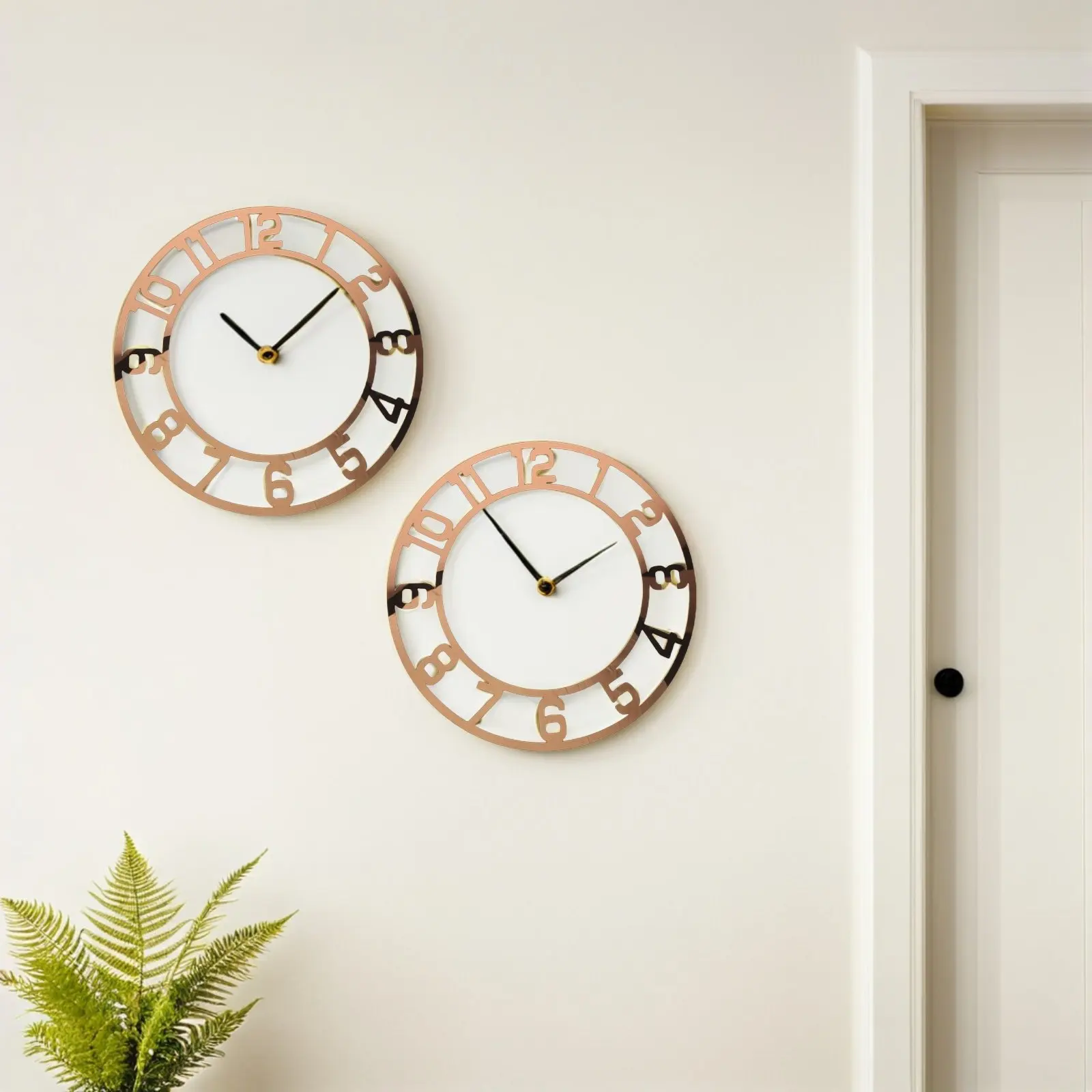 2Pcs 9.82 Inch Acrylic Mirror Round Clock Face Arab Numerals Modern Minimalist Dial for DIY Clock Assembly Resin Craft Supplies
