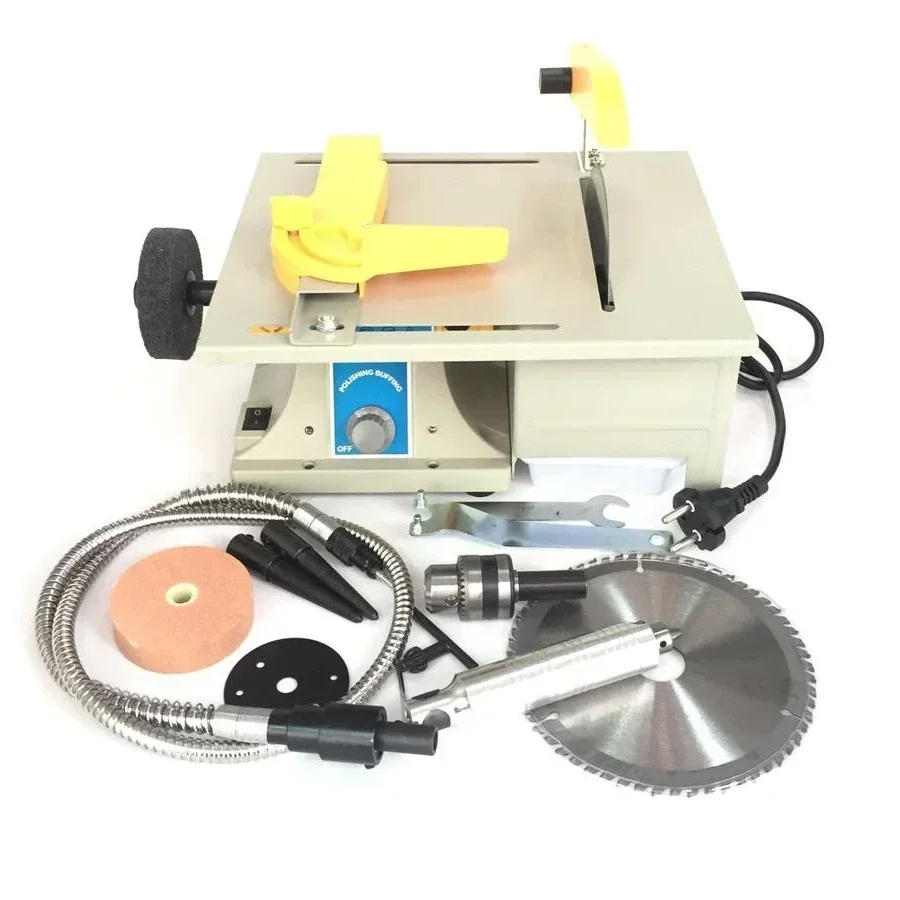 Jewelry Factory Gemstone Cutting Machine Trim Saw and Polishing Machine with Shaft