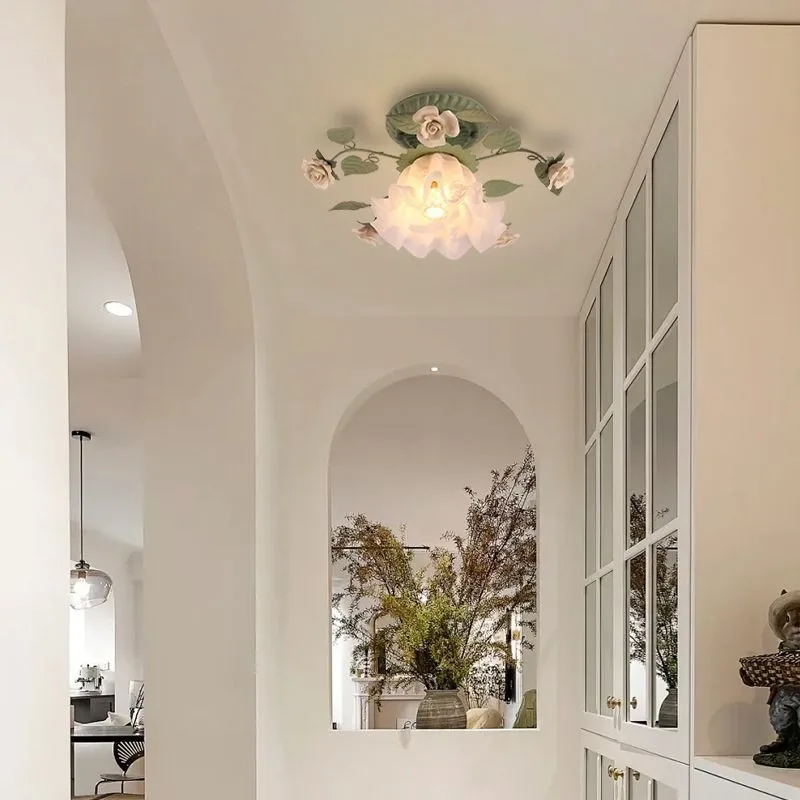 Corridor hallway , cozy lily of the valley bedroom , eye-protection ceiling lights, entrance lights, entrance lights