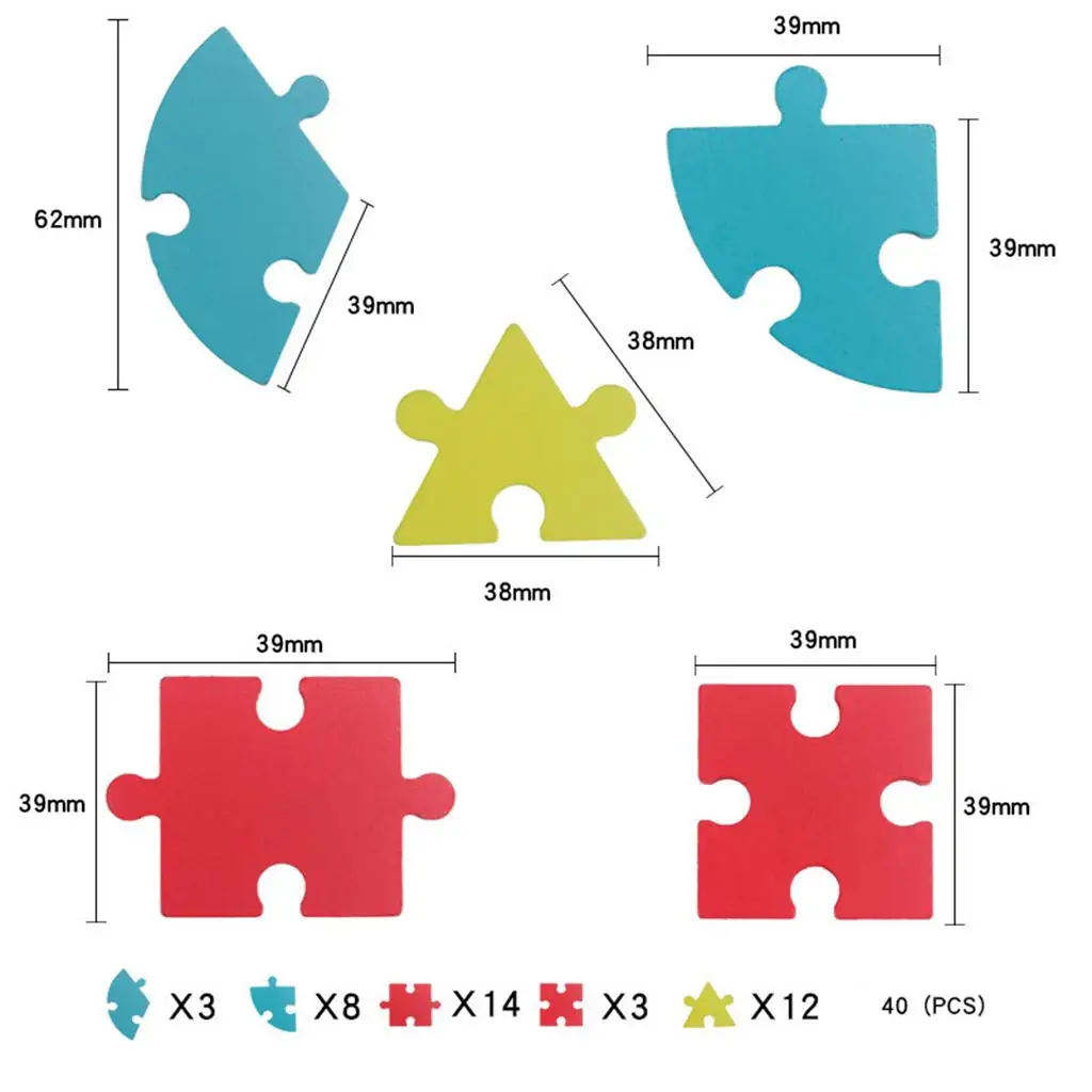 40x buntes Puzzle Holzspielzeug Tierpuzzles Puzzlespiel Lernspielzeug