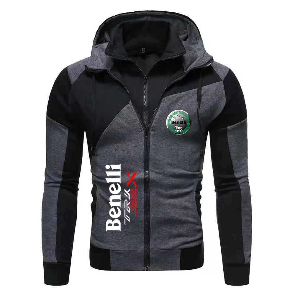 Fashionable men\'s motorcycle double-layer double zipper jacket brand Benelli logo  jacket outdoor windproof motorcycle top