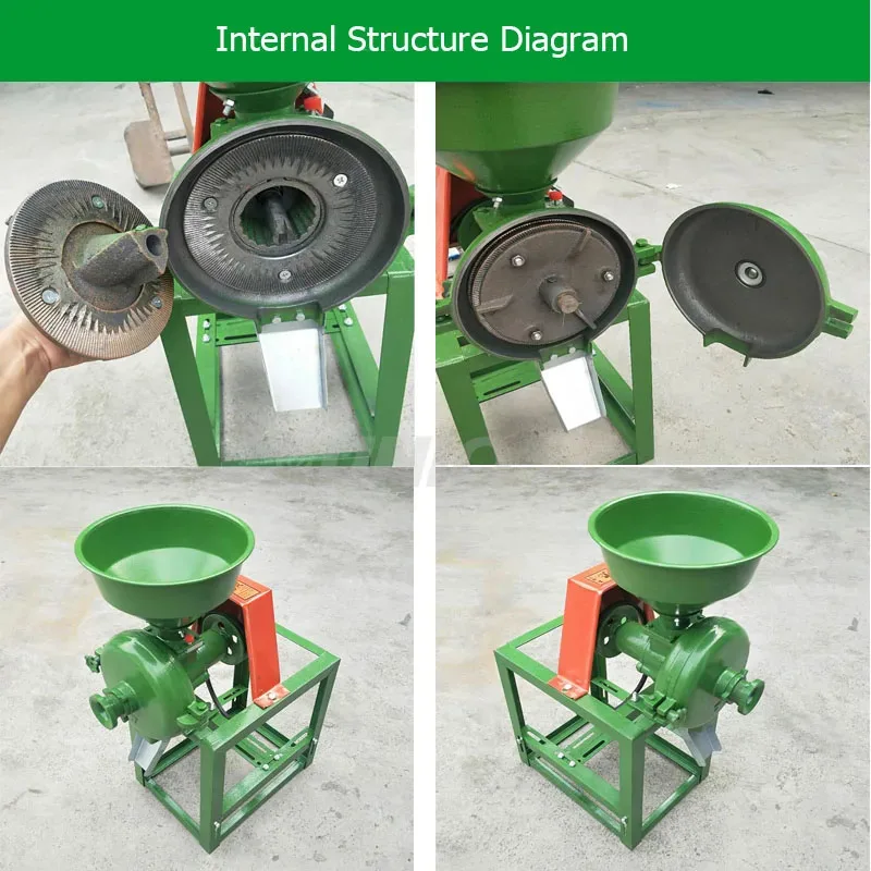 Hot Sale Electric Petrol Home Use Mini Corn Rice Grain Powder Flour Mill Pig Chicken Animal Feed Processing Machinery
