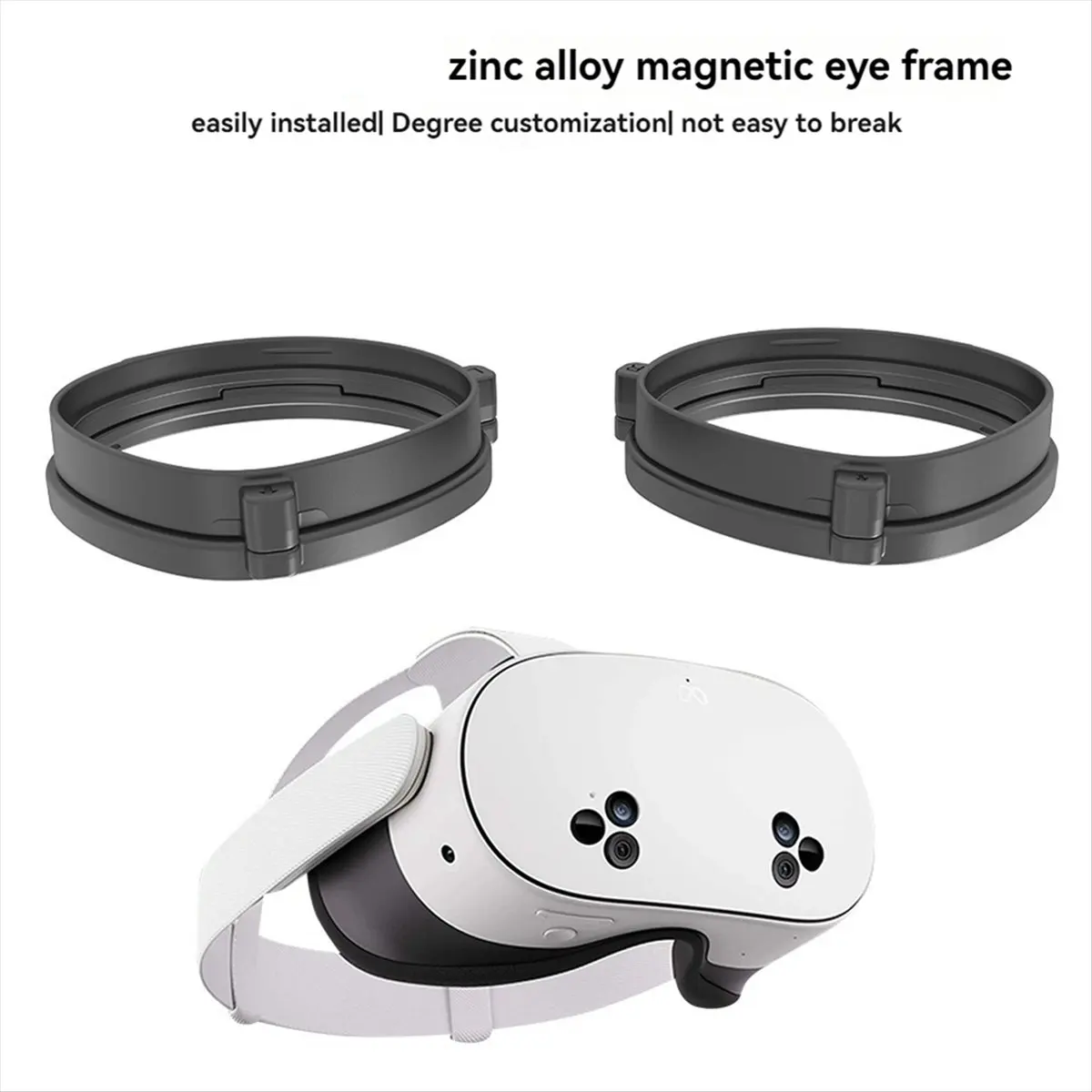 A43M For Meta Quest 3S VR Magnetic Eyeglass Lens Frame Quick Disassemble Clip Lens Protection for VR Glasses(Without Lens)