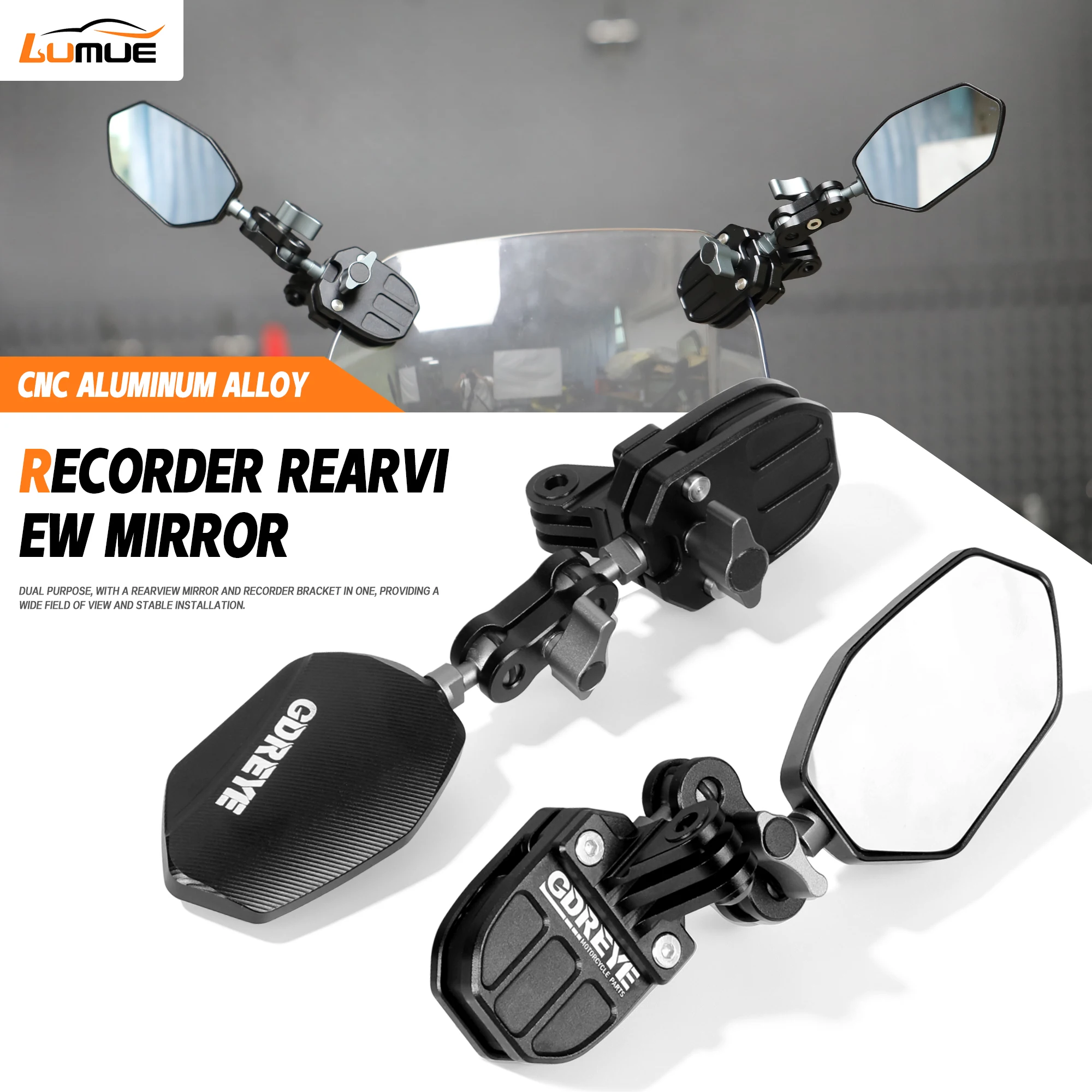 For NT1100 2022-2026 NT 1100 CRF1100L Africa Twin Rearview Mirror Motorcycle Accessories Wide Angle Rearview Mirror Camera Mount