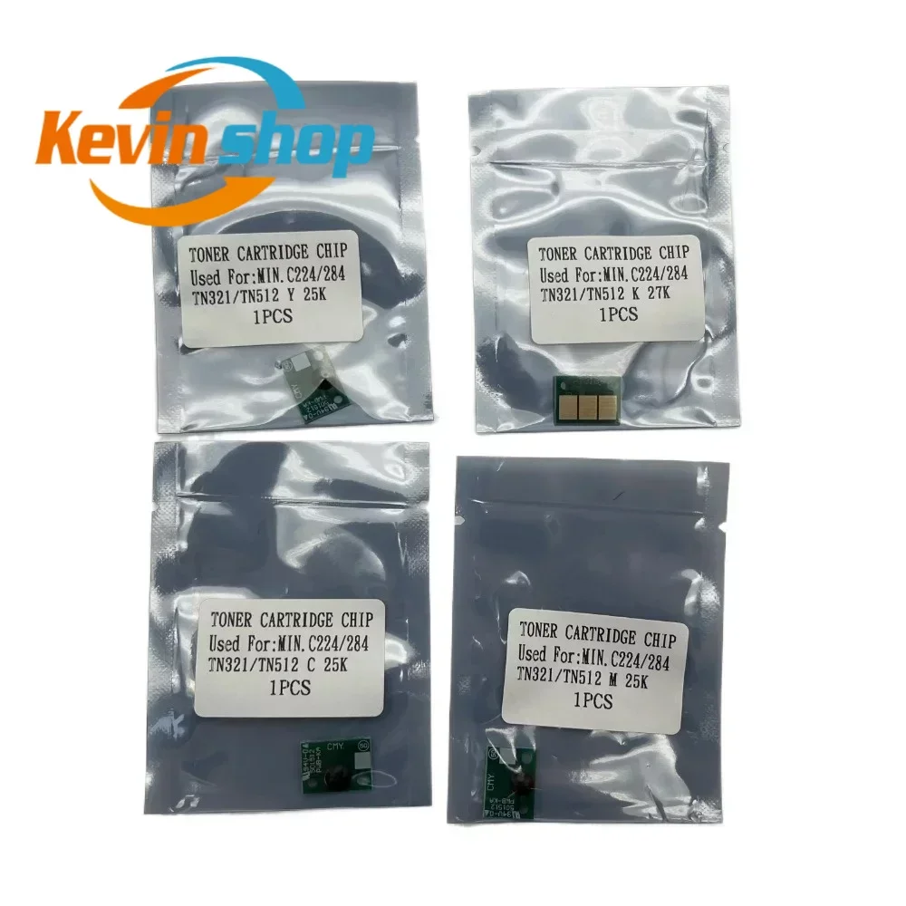 TN512 TN324 TN513 TN321 Toner Chip For Minolta Bizhub C224 C284 C364 C454 C554 C7822e C7828 C221S TN-512 TN-324 TN 512 324 513