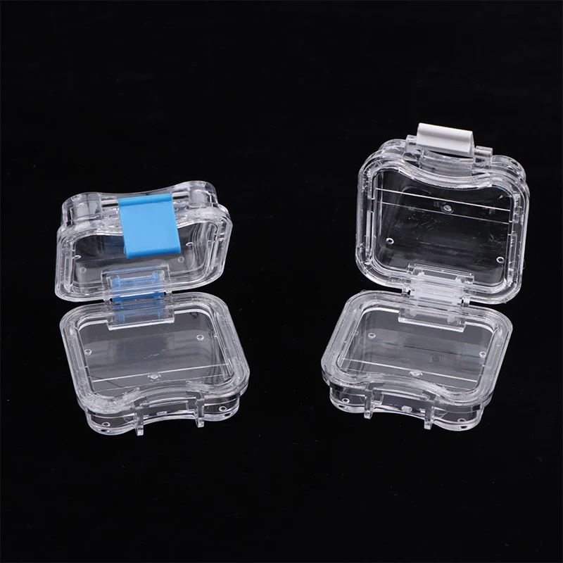 1pcs Denture Storage Box With Transparent Flexible Film Dentist Material Dental Plastic Membrane Boxes Small Dental Crown Box