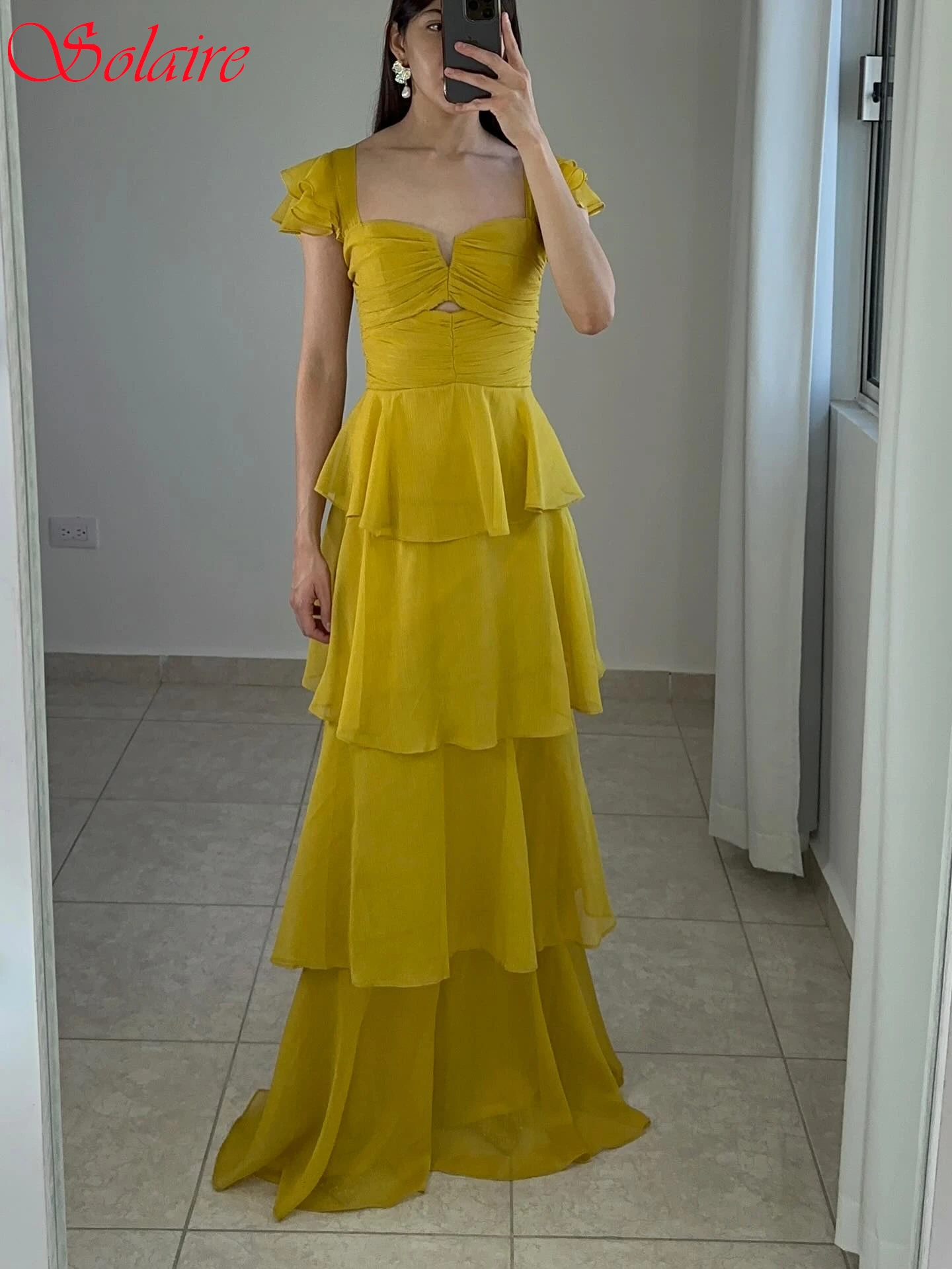 

Customized A-Line Square Collar Elegant Formal Evening Dress Fashion Temperament Party Gowns High Quality Bespoke Occasion Gowns