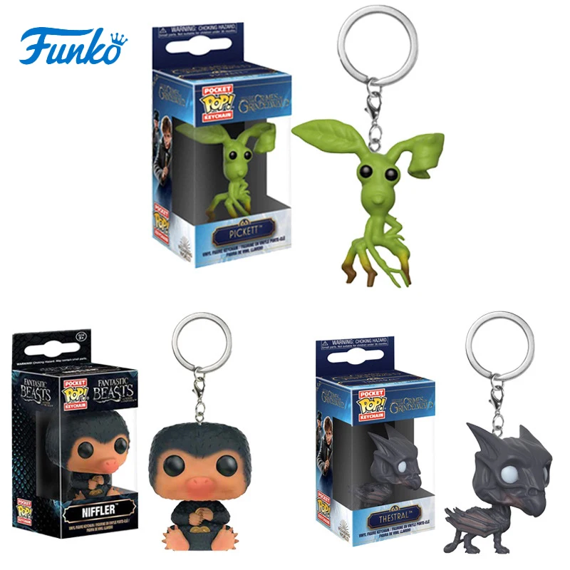 Funko Pop-Porte-clés avec figurines en PVC pour enfants, pendentif de sac à dos, ornement de jouet, cadeaux animés, Niffler Bowtruckle, Cove Beasts, 514