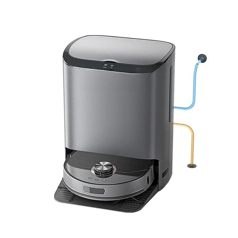 

Sweeping robot, hot water washing, sweeping and towing integrated water loading and launching