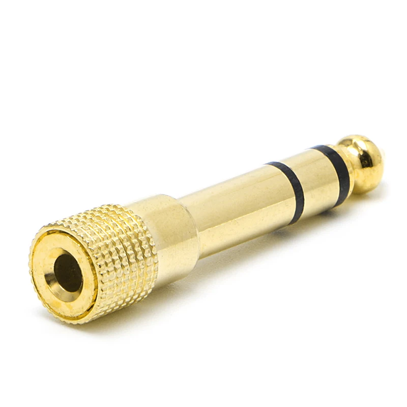 6.5mm 1/4 "plugue masculino para 3.5mm 1/8" adaptador de fone de ouvido estéreo jack fêmea