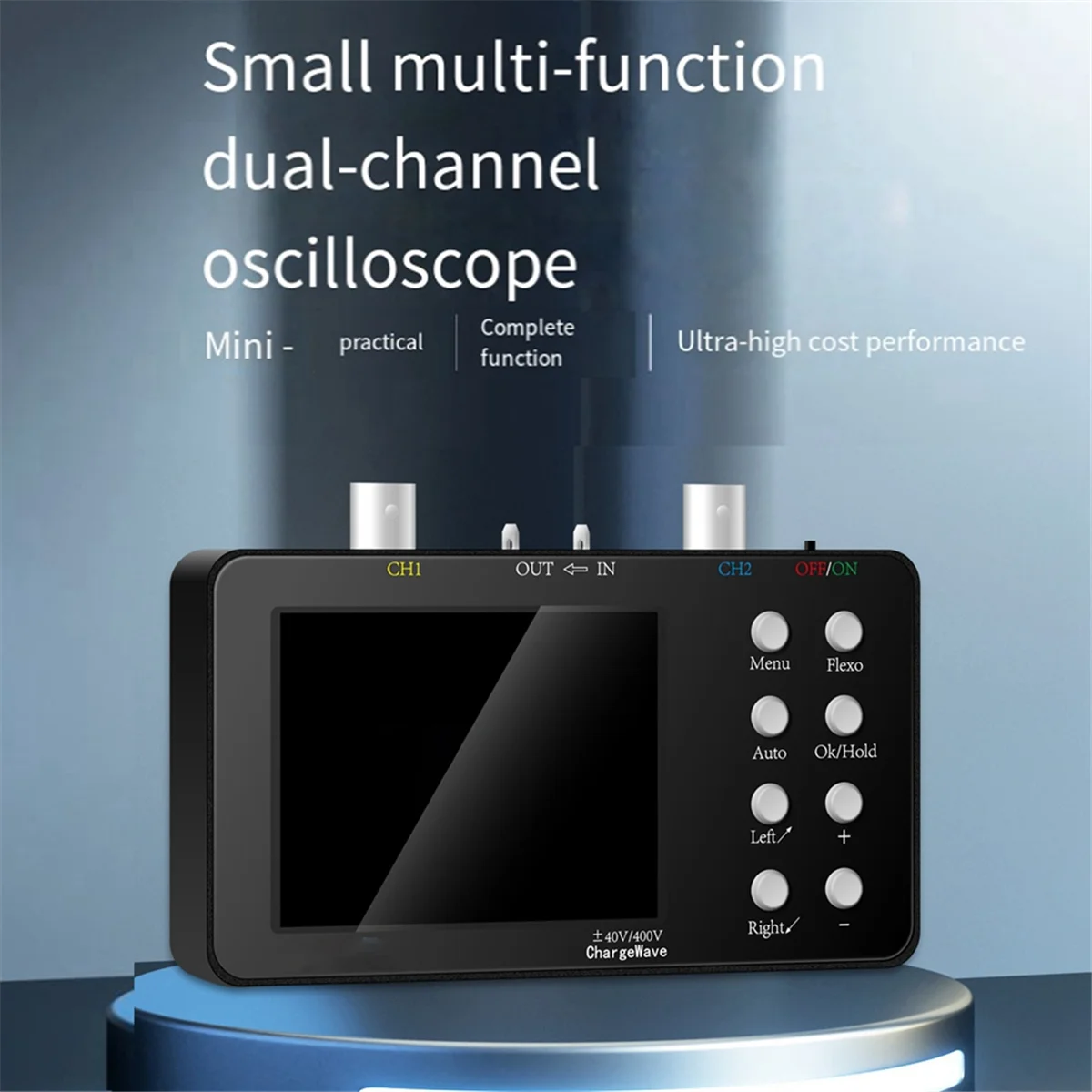 Oscilloscope Numérique à Canal Touristique, Taux d'Échantillonnage de 50m, Haute Performance, Déterminer Petit Oscilloscope, Écran LCD de 3.2 Pouces