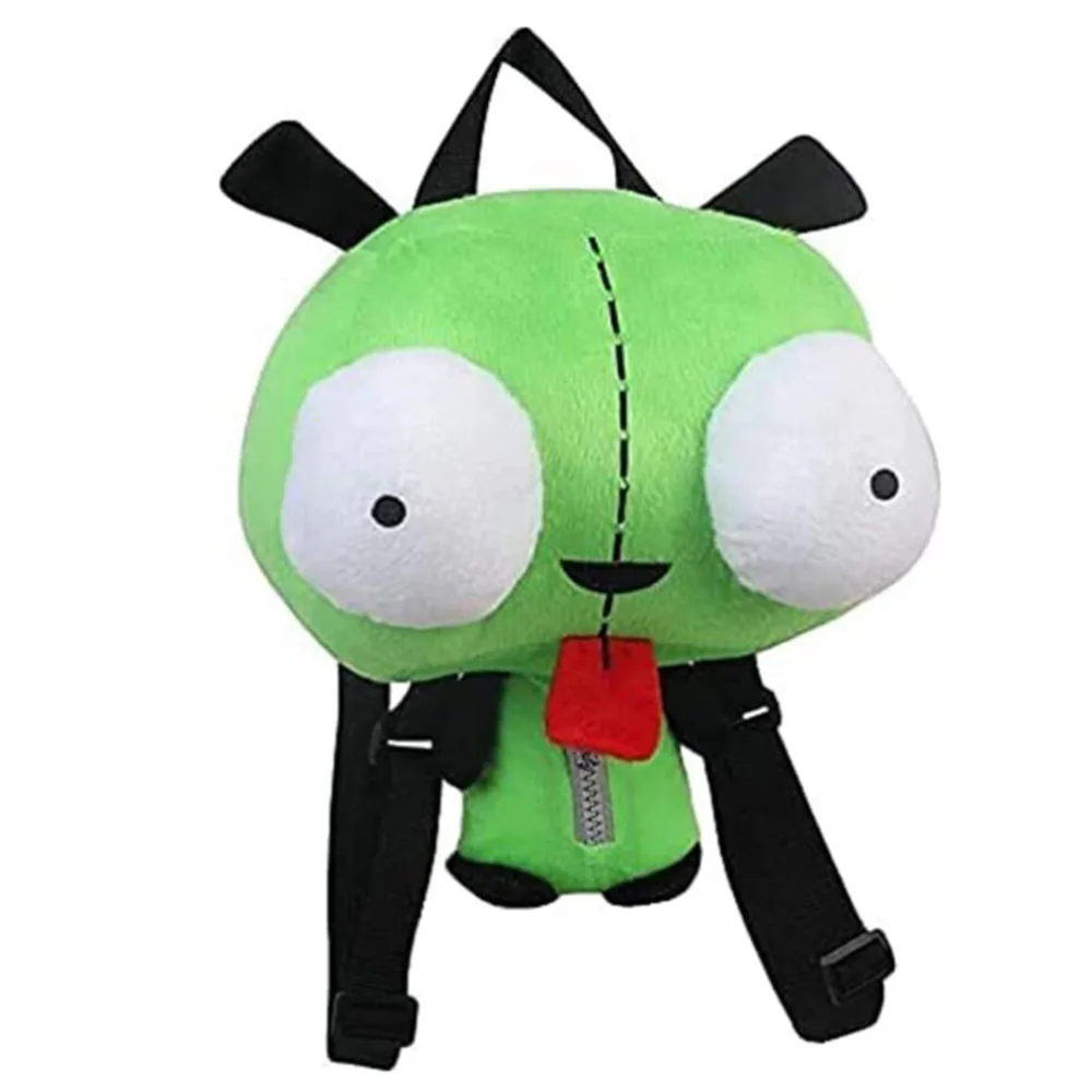 New Alien Invader Zim 3D Eyes Robot Gir Knapsack Cute Cartoon Green Kawaii Doll Knapsack for Children Birthday Xmas Gifts