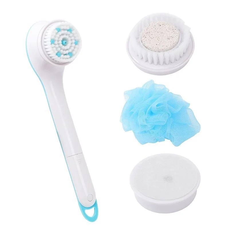 Electric Massage bath brush Bath brush Bath brush Bath brush 5 brush head long handle massage brush back rub brush