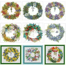 Rose Bird Key Wreath series patterns Counted Cross Stitch 11CT 14CT 18CT DIY Chinese Cross Stitch Kit Embroidery Needlework Sets