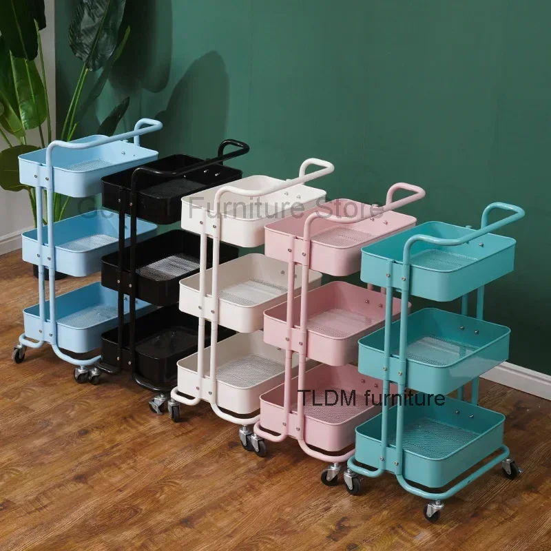 Chariot à roulettes pour salon de beauté et de maquillage, équipement de rangement pour cils, meubles de salon médical, HD50ST