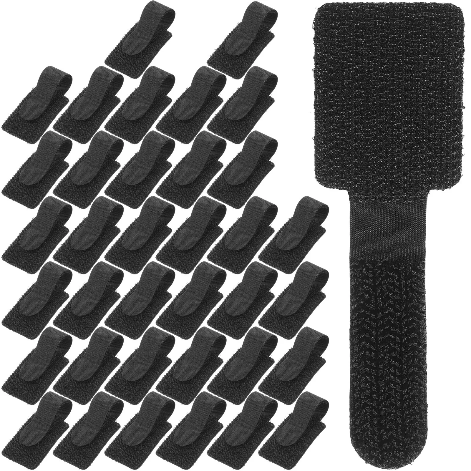 40 قطعة منظم كابلات ذاتية اللصق من ألياف النايلون الممتازة، ربطات إدارة سلك قابلة لإعادة الاستخدام لمنظم كابلات البيانات لتغليف الأسلاك #1