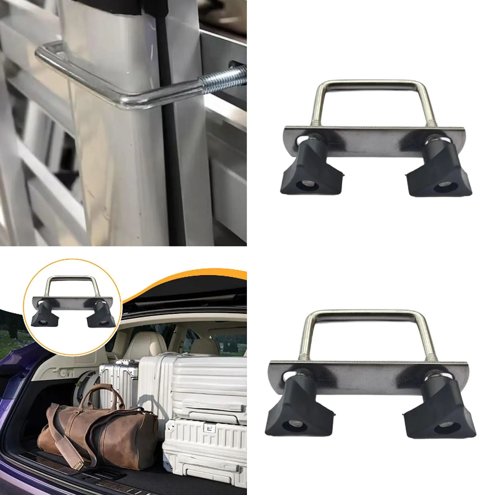 

Durable Roof Rack U Bolt Clamps Luggage Carrier Accessories Replacement for Car Van Rooftop Storage