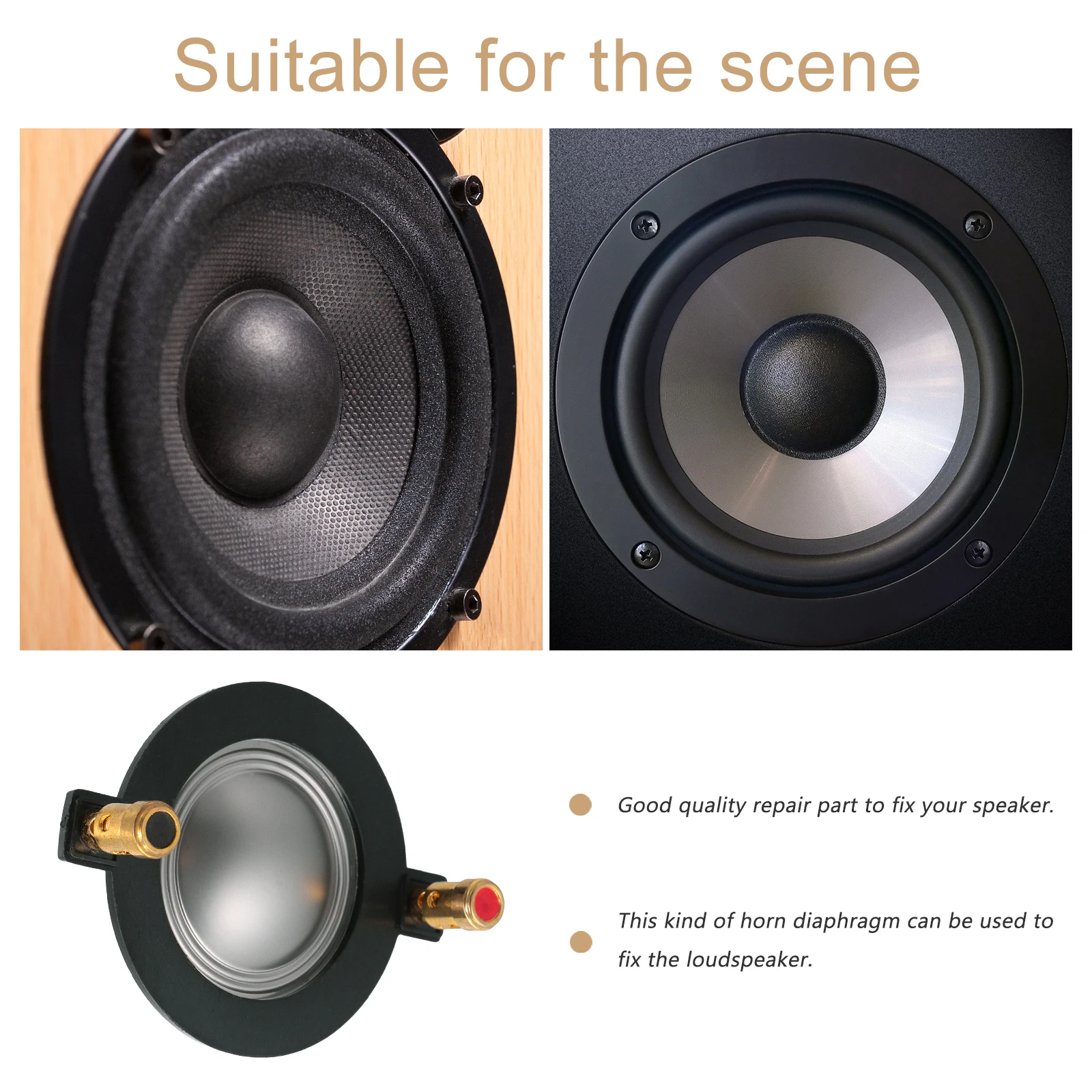 

Horn Diaphragm 344mm Speaker Repair Parts Fine Craftsmanship Audio Membrane Replacement Accessory