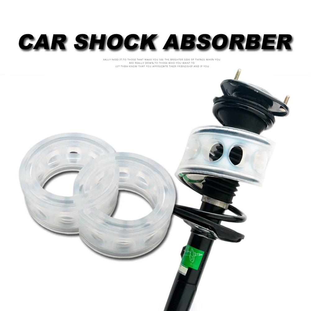 2pcs Car Suspension Shock Absorber Adjustable Transparent Buffers Shock Absorber Cushioning Principle Automobile Accessories