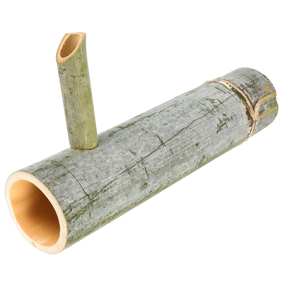 Fonte de água de bambu pequena fonte de bambu reciclagem de água decoração para tanque de peixes plantas pátio acessórios