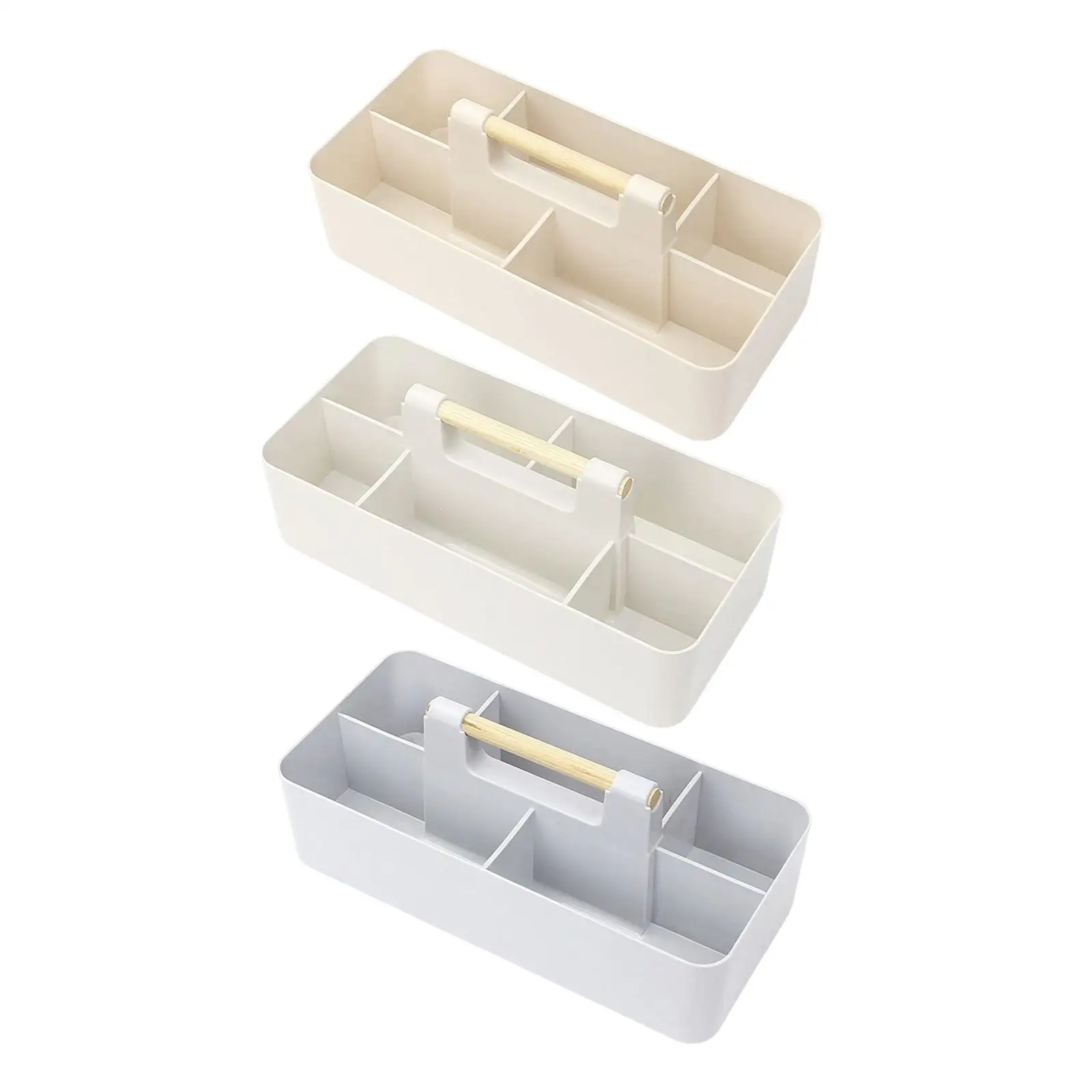 1Pcs Storage Box W/ Handle Holder Multi Grid PP for Pencil Laundry Cabinets