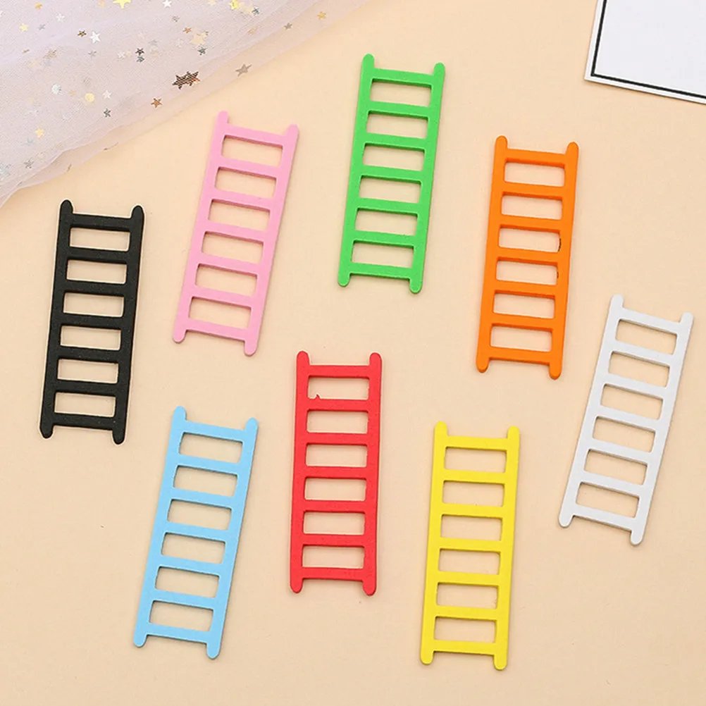 

Набор из 70 пластиковых миниатюрных лестниц: разноцветные маленькие ступеньки для украшения тортов, аксессуары для сказочного сада и ландшафтного дизайна, мини-лестницы